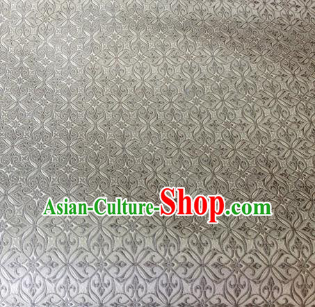 Chinese Classical Pozidriv Pattern Design White Brocade Asian Traditional Hanfu Silk Fabric Tang Suit Fabric Material