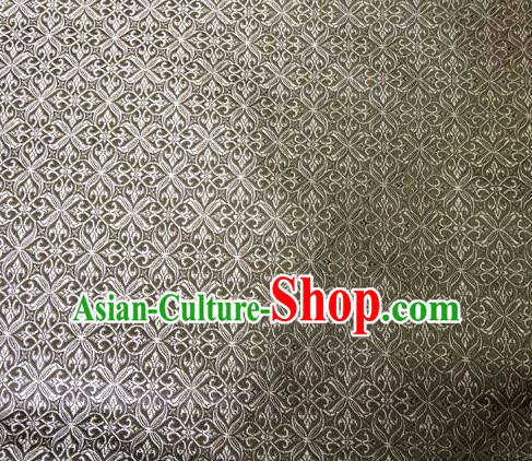 Chinese Classical Pozidriv Pattern Design Grey Brocade Asian Traditional Hanfu Silk Fabric Tang Suit Fabric Material