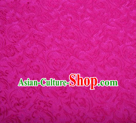 Chinese Classical Pattern Design Rosy Brocade Asian Traditional Hanfu Silk Fabric Tang Suit Fabric Material