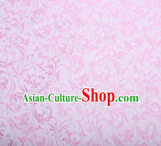 Chinese Classical Pattern Design Pink Brocade Asian Traditional Hanfu Silk Fabric Tang Suit Fabric Material