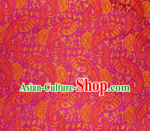 Chinese Classical Pipa Pattern Design Rosy Brocade Asian Traditional Hanfu Silk Fabric Tang Suit Fabric Material