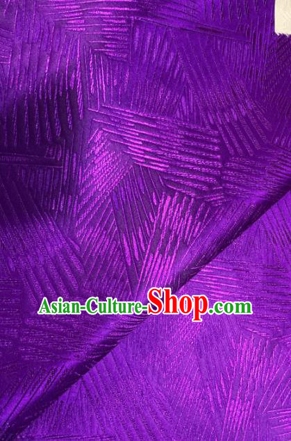 Chinese Classical Pattern Design Purple Brocade Asian Traditional Hanfu Silk Fabric Tang Suit Fabric Material