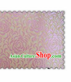 Chinese Classical Pink Chrysanthemum Pattern Design Brocade Asian Traditional Hanfu Silk Fabric Tang Suit Fabric Material