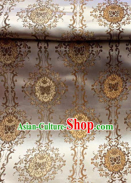 Chinese Classical Lotus Pattern Design Brocade Asian Traditional Cheongsam Silk Fabric Tang Suit Fabric Material