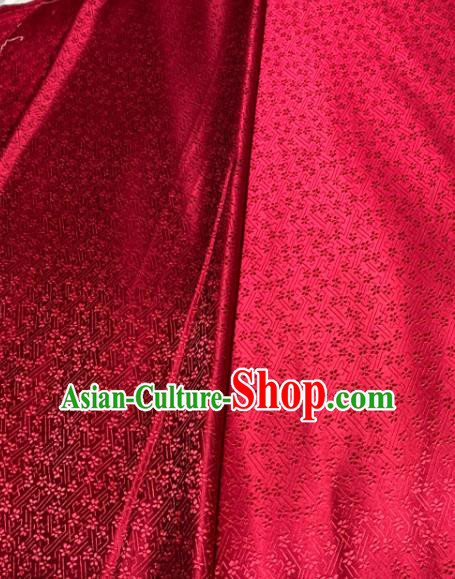Chinese Classical Pattern Design Red Brocade Drapery Asian Traditional Tang Suit Silk Fabric Material