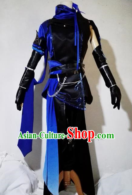 Chinese Traditional Cosplay Female Warrior Costume Ancient Swordsman Hanfu Dress for Women