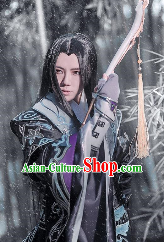 Chinese Traditional Cosplay General Costume Ancient Swordsman Hanfu Clothing for Men