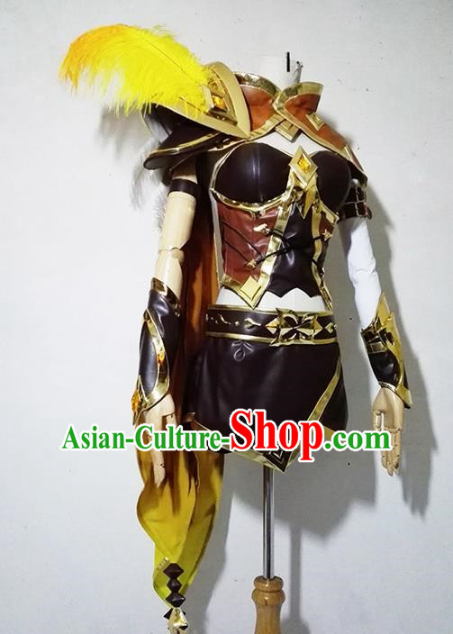 Chinese Traditional Cosplay Knight Costume Ancient Swordsman Hanfu Dress for Women