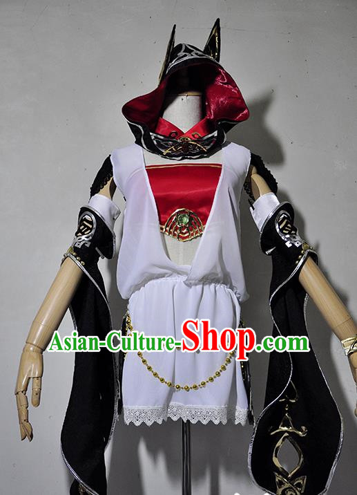 Chinese Traditional Cosplay Young Lady Costume Ancient Swordsman Dress for Women