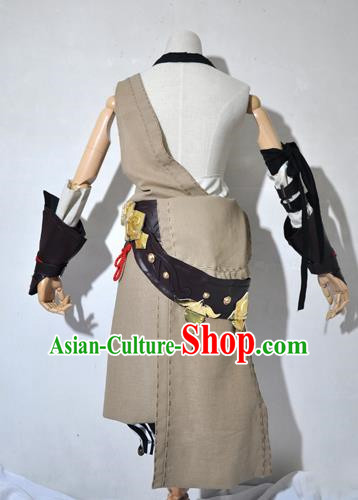 Chinese Traditional Cosplay Pauper Young Knight Costume Ancient Swordsman Hanfu Clothing for Men