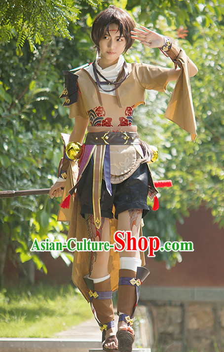 Top Grade Cosplay Killer Costume Ancient Swordsman Young Knight Clothing for Men