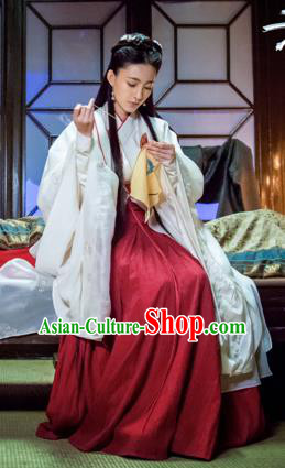 Drama The Legend of Deification Su Daji Chinese Ancient Shang Dynasty Imperial Consort Historical Costume and Headpiece Complete Set