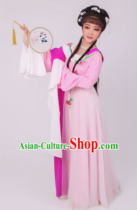 Chinese Traditional Peking Opera Diva Costume Ancient Princess Pink Dress for Women