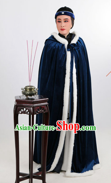 Chinese Traditional Beijing Opera Niche Navy Cloak Ancient Scholar Childe Costume for Men