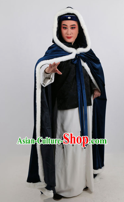 Chinese Traditional Beijing Opera Niche Navy Cloak Ancient Scholar Childe Costume for Men