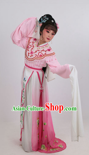 Chinese Traditional Peking Opera Actress Pink Dress Ancient Imperial Consort Embroidered Costume for Women
