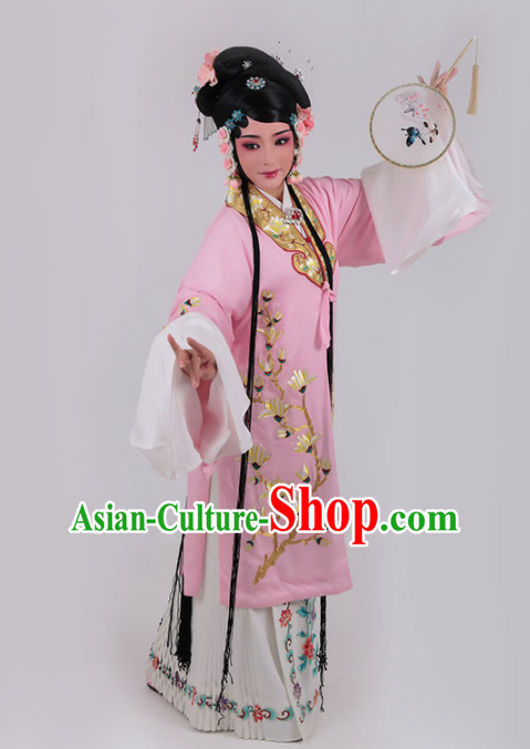 Chinese Traditional Peking Opera Actress Princess Pink Dress Ancient Court Lady Embroidered Costume for Women