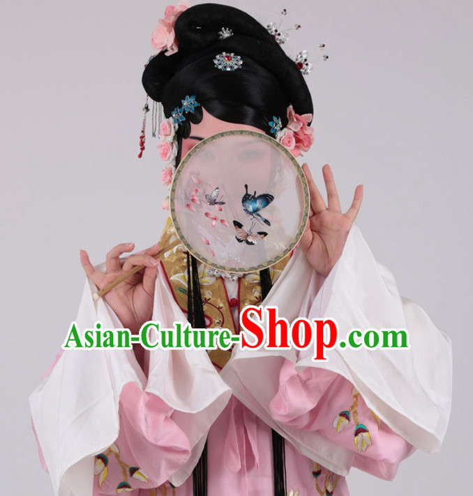 Chinese Traditional Peking Opera Actress Princess Pink Dress Ancient Court Lady Embroidered Costume for Women