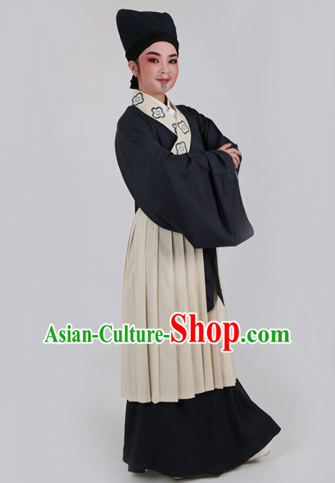 Chinese Traditional Beijing Opera Old Men Embroidered Robe Ancient Ministry Councillor Costume for Men