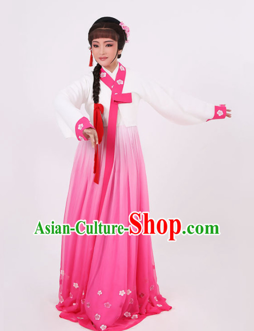 Chinese Traditional Peking Opera Princess Rosy Dress Ancient Palace Lady Embroidered Costume for Women