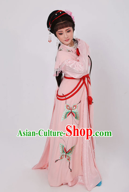 Chinese Traditional Peking Opera Actress Pink Dress Ancient Nobility Lady Embroidered Costume for Women