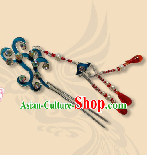 Chinese Ancient Court Queen Phoenix Tassel Hairpins Traditional Beijing Opera Diva Hair Accessories for Women