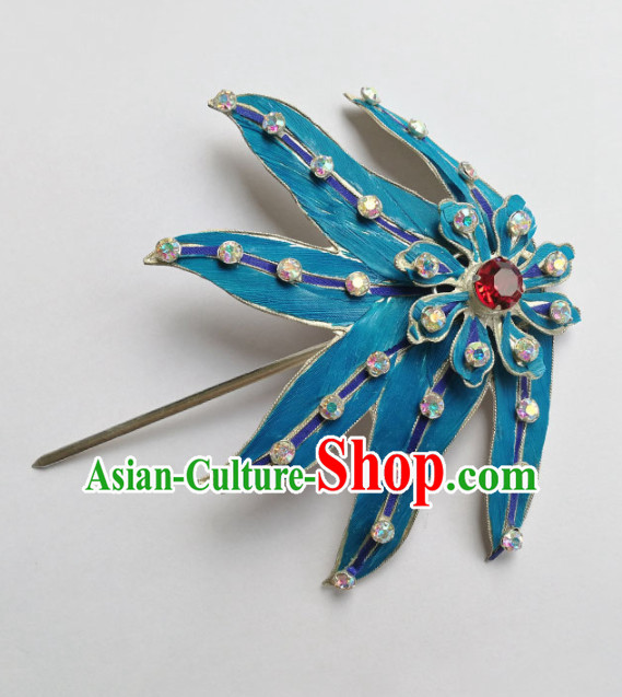 Chinese Ancient Queen Crystal Hairpins Traditional Beijing Opera Diva Hair Accessories for Adults