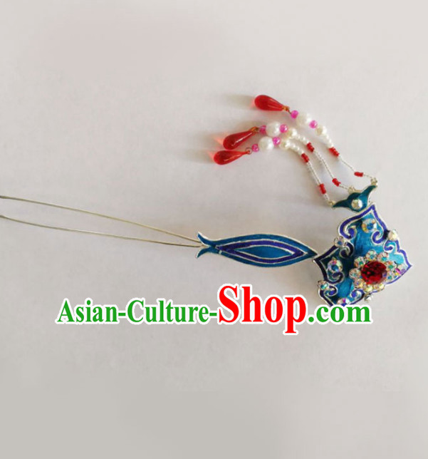 Chinese Ancient Court Princess Hairpins Tassel Hair Clip Traditional Beijing Opera Diva Hair Accessories for Adults