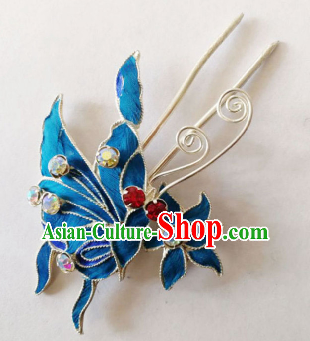 Chinese Ancient Court Princess Hairpins Butterfly Hair Clip Traditional Beijing Opera Diva Hair Accessories for Adults