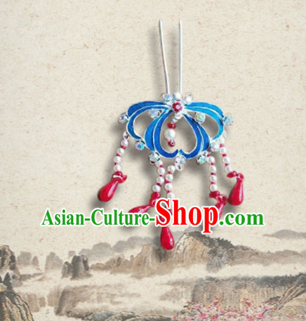 Chinese Ancient Queen Hairpins Palace Tassel Hair Clip Traditional Beijing Opera Diva Court Hair Accessories for Adults