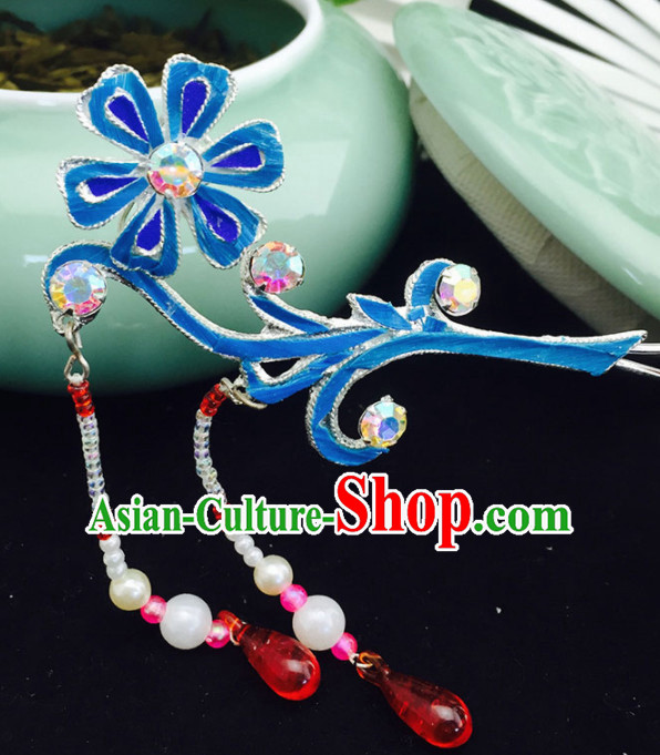 Chinese Ancient Princess Sunflower Tassel Hairpins Traditional Beijing Opera Diva Court Hair Accessories for Adults