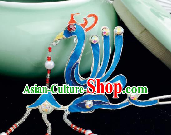 Chinese Ancient Palace Princess Phoenix Hairpins Hair Clip Traditional Beijing Opera Diva Headwear Hair Accessories for Adults