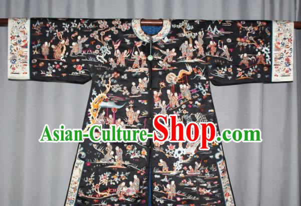 Chinese Traditional Drama Manchu Embroidered Dress Ancient Qing Dynasty Queen Costume for Women