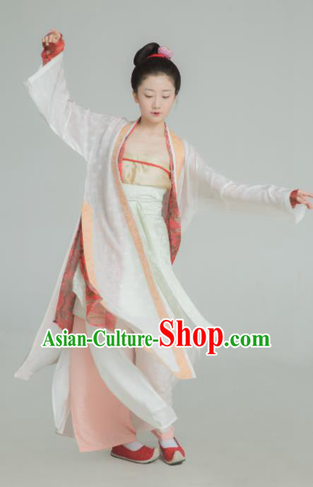 Chinese Ancient Southern Song Dynasty Young Lady Replica Costume Traditional Court Maid Hanfu Dress for Women