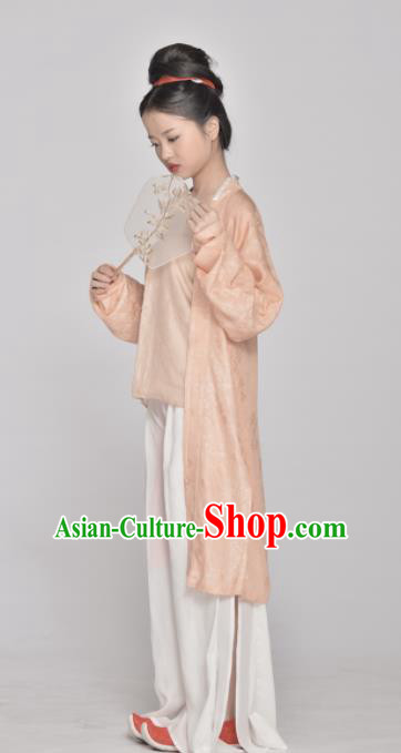 Chinese Ancient Southern Song Dynasty Young Lady Replica Costume Traditional Hanfu Dress for Women