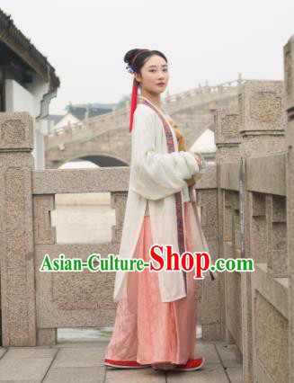 Chinese Ancient Song Dynasty Aristocratic Lady Replica Costume Traditional Court Hanfu Dress for Women