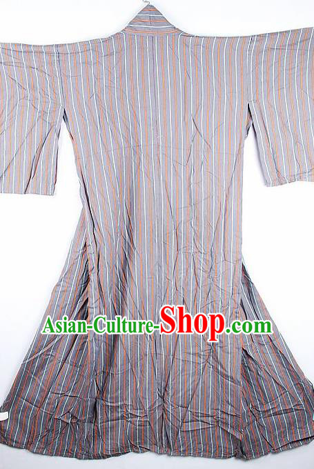 Japanese Traditional Stripe Kimono Asian Japan National Yukata Costume for Men