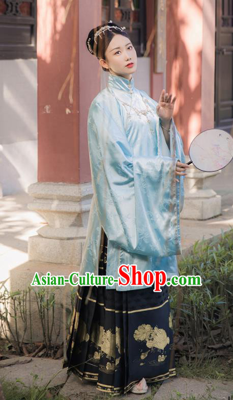 Asian Chinese Ming Dynasty Rich Dowager Replica Costume Traditional Ancient Court Lady Hanfu Dress for Women
