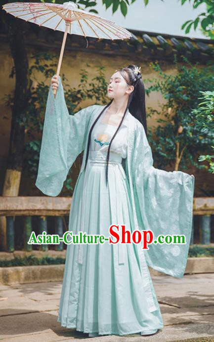 Asian Chinese Tang Dynasty Princess Replica Costume Traditional Ancient Palace Lady Dance Hanfu Dress for Women