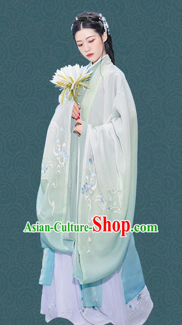 Chinese Traditional Imperial Consort Hanfu Dress Ancient Jin Dynasty Court Princess Embroidered Historical Costume for Women