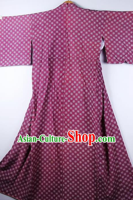 Asian Japanese Ceremony Printing Rosy Kimono Traditional Japan National Yukata Costume for Men