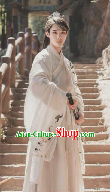 Chinese Ancient Northern and Southern Dynasties Nobility Childe Hanfu Clothing Traditional Swordsman Replica Costume for Men