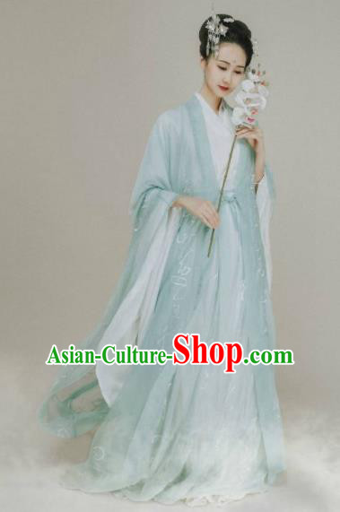 Ancient Chinese Jin Dynasty Court Princess Hanfu Dress Traditional Legend Goddess Replica Costume for Women