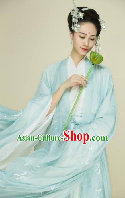 Ancient Chinese Jin Dynasty Court Princess Hanfu Dress Traditional Legend Goddess Replica Costume for Women