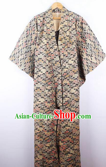 Asian Japanese Ceremony Palace Printing Kimono Traditional Japan Yukata Dress for Women