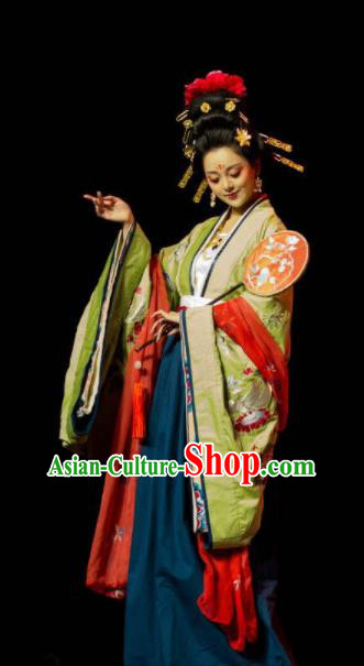 Chinese Traditional Tang Dynasty Empress Hanfu Dress Ancient Court Queen Replica Costume for Women