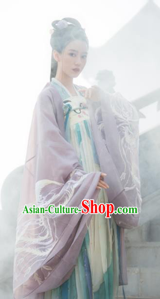 Traditional Chinese Tang Dynasty Princess Hanfu Dress Ancient Flower Goddess Replica Costumes for Women