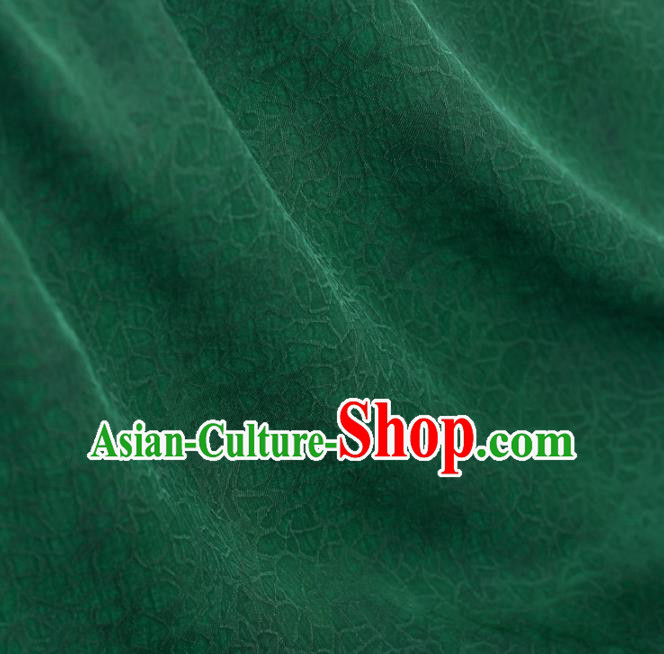 Asian Chinese Classical Pattern Green Gambiered Guangdong Gauze Traditional Cheongsam Brocade Silk Fabric