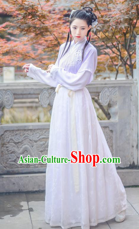 Chinese Ancient Ming Dynasty Nobility Lady Hanfu Dress Antique Traditional Court Princess Historical Costume for Women