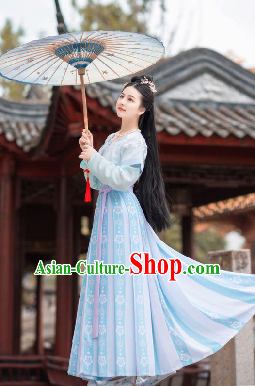 Chinese Ancient Tang Dynasty Princess Hanfu Dress Antique Traditional Court Lady Historical Costume for Women